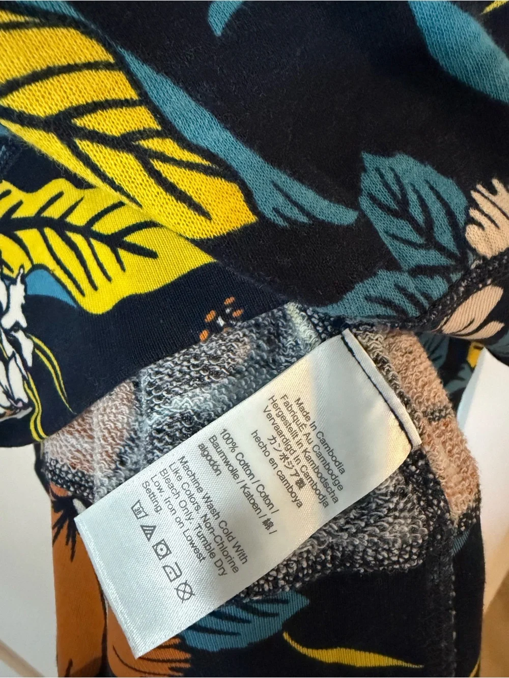 J. Crew Lightweight sunfaded french terry sweatshirt in Hawaiian print